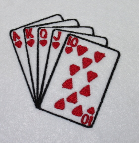 Card Hand Poker Hand Machine Embroidery Design