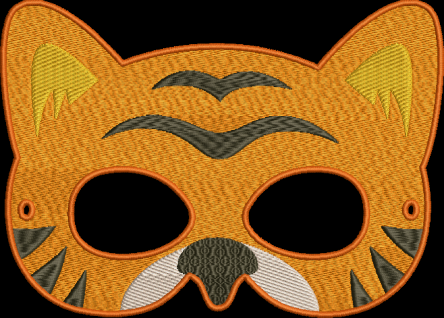 Animal Mask Set Machine Embroidery Design
