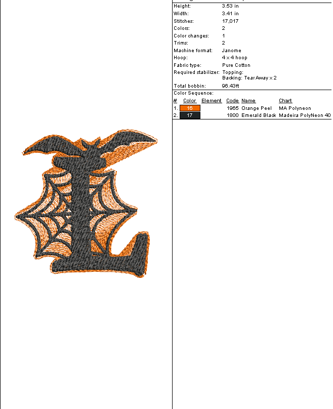 Louis Vuitton Halloween logo machine embroidery design New !
